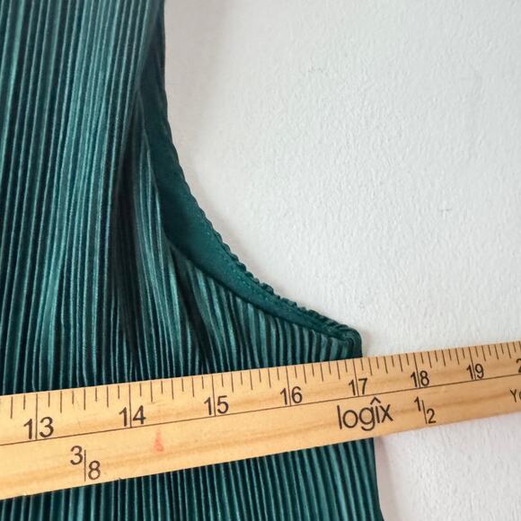 BB Dakota As You Pleats Dress Women Medium Green Mini Going Out Slinky Party - Picture 8 of 10